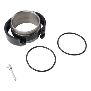 Collier de serrage universel à dégagement rapide V-Band pour échappement en acier inoxydable/titane anti-fuite pour intercooler et downpipe KG03-300-BK-T - Product Image 1