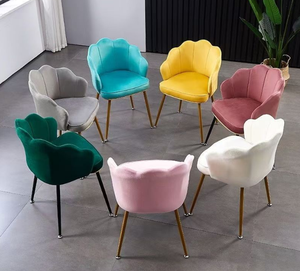 Sillón Casual Z Plush Gold, Silla de Maquillaje, Taburete con Respaldo de Lujo para Hogar, Oficina y Dormitorio - Product Image 1