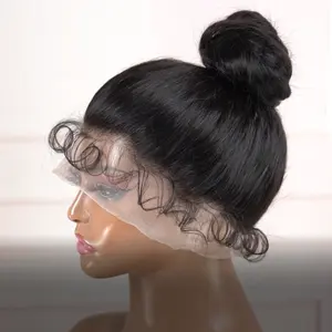 Perruque Lace Frontal Wig sans colle brésilienne Hd, perruques Full Lace Wig 360 cheveux humains, perruque Lace Front Wig avec Baby Hair