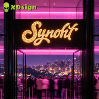 Lettres lumineuses LED personnalisées XDsign pour devanture de magasin, effet ciel étoilé, étanches IPX7, découpées au laser, éclairage décoratif contrôlé par Bluetooth