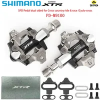 Pédale de vélo de montagne Shimano XTR PD-M9100 à verrouillage automatique avec cale SPD-SL M9100 et jeu de cales SM-SH51