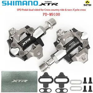 Pédale de vélo de montagne <span class=keywords><strong>Shimano</strong></span> XTR PD-M9100 à verrouillage automatique avec cale SPD-SL M9100 et jeu de cales <span class=keywords><strong>SM</strong></span>-<span class=keywords><strong>SH51</strong></span> - Product Image 2