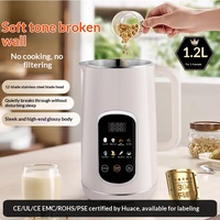 Machine à lait de soja 800W 1200ml, mixeur multifonctionnel avec chauffage, tasse en acier inoxydable, nettoyage automatique, robot culinaire