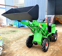 Mini Frontlader für den Garten, Gelenkiger Akku-Hoflader, Radlader mit Batterieantrieb, Elektrischer Lader zum Verkauf