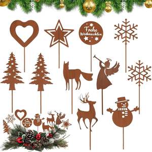 Juego <span class=keywords><strong>de</strong></span> adornos <span class=keywords><strong>de</strong></span> hierro <span class=keywords><strong>de</strong></span> Navidad <span class=keywords><strong>de</strong></span> estilo moderno con tema divertido con <span class=keywords><strong>siluetas</strong></span> <span class=keywords><strong>de</strong></span> <span class=keywords><strong>muñeco</strong></span> <span class=keywords><strong>de</strong></span> <span class=keywords><strong>nieve</strong></span> y ciervos decoración <span class=keywords><strong>de</strong></span> jardín al aire libre <span class=keywords><strong>de</strong></span> 11 piezas - Product Image 3