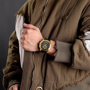 NAVIFORCE 8075 Hands Wristwatches Genuine Leather Strap Alloy Case Casual <b>Watches</b> Dress <b>Watch</b> for Men Waterproof with Date - Product Image 4