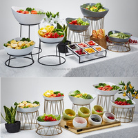 Présentoir de nourriture de buffet OKEY équipement de cuisine support de dessert en acier inoxydable support de gâteau de mariage ensemble de présentation de table à dessert