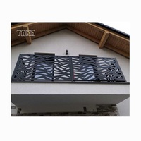 Paneles divisores de pared decorativos para balcones, divisores de barandilla de aluminio con corte láser de diseño moderno, con revestimiento de polvo