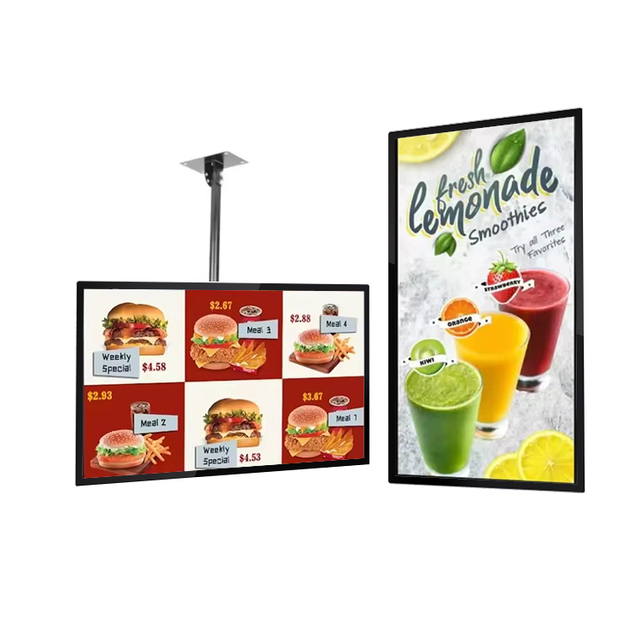 43 Inch Wall-mounted Digital Signage Animation 16:9 Display 1920x1080P Built-in Speakers USB/ Self-Service Shopping Mall