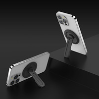 Support de téléphone portable en alliage de zinc portable avec logo personnalisé, support de téléphone multifonction en métal, anneau magnétique pour doigt, flexible pour utilisation au lit ou au bureau