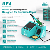 Station de soudage intelligente RF4 S610 avec écran LCD, courbe de température, contrôle des fils, 3 pointes de fer à souder pour téléphones portables, PCB, BGA