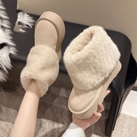 Nouvelles Bottes Confortables Chunky Slouch pour Femme 2026, Doublées Polaire, Chaussures d'Hiver Chaudes