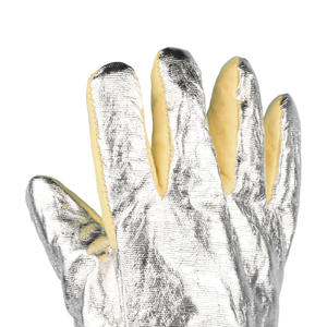 Gants de travail résistants à la chaleur et à l'isolation thermique - Feutre d'aramide/coton enduit de latex, niveau de sécurité élevé pour les applications industrielles - Product Image 3