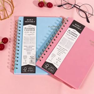 2025 PP Hardcover Weekly Monthly Daily Planner <b>Notebook</b> with Calendar A5 Spiral Journal <b>Notebooks</b> for Students - Product Image 5