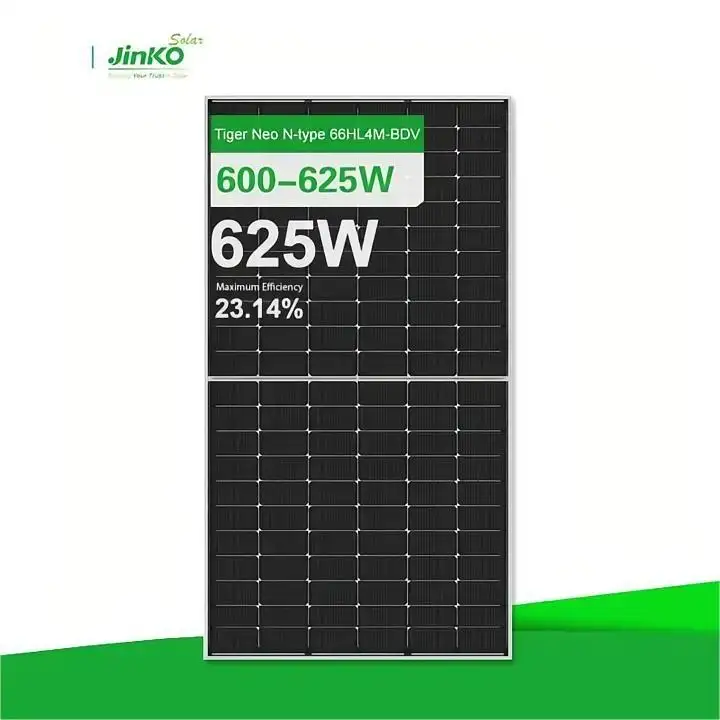 Jinko Tiger Neo N-type Panel solar bifacial 615W 620W 625W 630W Módulo PV de vatios Precio barato para panel solar a la venta