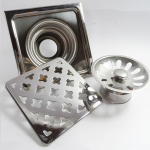 Chất lượng tốt lớn waterflow vuông 10*10cm Cống 1 mét phụ kiện phòng tắm vòi hoa sen xả Bìa thoát nước sàn - Product Image 3
