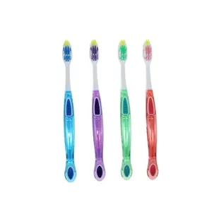 Factory price transparent ps handle crystal adult toothbrush pretty plastic manual toothbrush