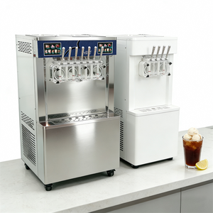 Machine à crème glacée automatique 30L/H, machine à crème glacée à alimentation par gravité MIKEN, machine à crème glacée molle à 3 saveurs - Product Image 1