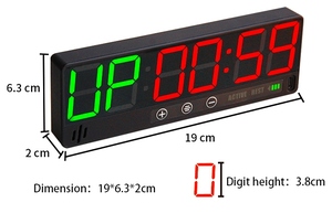 Temporizador de Ejercicio con Pantalla LED Digital de Gran Tamaño POWER TIGER, Temporizador de Intervalos para Entrenamiento Físico, Gimnasio en Casa - Product Image 5