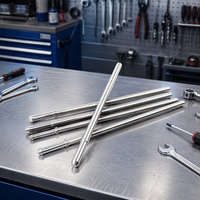 Tige de suspension en acier inoxydable pour tuyau d'échappement, type pointe de flèche, en acier doux, 230 mm, diamètre 9,5 mm Support usiné CNC simple