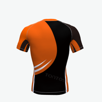 Tonton Factory – Rashguard personnalisé à manches courtes en polyester avec impression par sublimation intégrale pour homme, vente en gros OEM, pour la natation