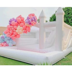 Castillo Hinchable Blanco Barato para Bodas al Aire Libre, Castillos Hinchables Personalizados, Casas de Brinco con Tobogán, Casa Blanca, Castillo Hinchable Blanco - Product Image 6