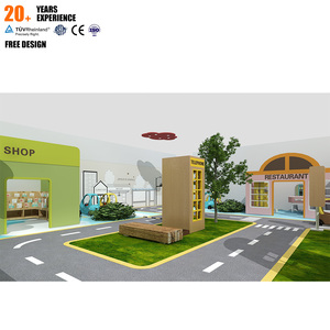 Commercial Pretend City Forest Scene Shop Restaurant Kids Role Play House Jeux souples pour enfants Équipements de terrain de jeu intérieur - Product Image 2