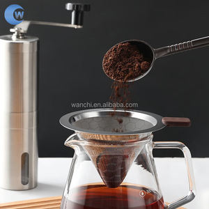 Filtro De Café Gotejamento De Aço Inoxidável Portátil Suporte De Chá De Café Funil Reutilizável Despeje Sobre Gotejador De Café - Product Image 4