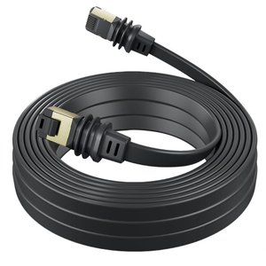 Cable Ethernet Plano Cat8 de 40 Gbps y 2000 MHz, Cable LAN Blindado SSTP para Starlink - Product Image 2