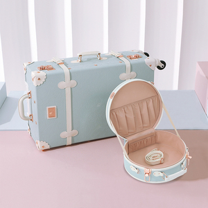 Uniwalker — <span class=keywords><strong>valise</strong></span> à malle à roulettes Vintage, belle <span class=keywords><strong>valise</strong></span> de voyage rétro, bagage en cuir avec serrure TSA - Product Image 2