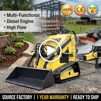 Envío DDP a EE. UU. y Europa, Minicargadora con Motor Kubota EPA Euro 5 de 25 HP, Cargadora Compacta de Orugas, Servicio Puerta a Puerta