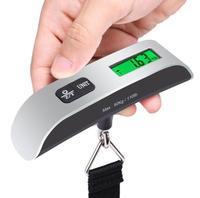 Balances à bagages électroniques numériques Balance à bagages portable de 50kg/110lb avec sac de voyage à poignée Balance suspendue à affichage LCD