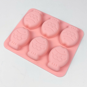 Ý tưởng mới 6-khoang phim hoạt hình cá Silicone khuôn để nướng bánh quy bánh kẹo xà phòng bền dễ dàng để làm sạch đóng gói trong một túi OPP - Product Image 6