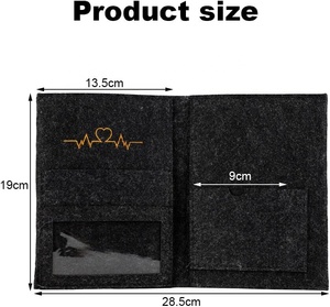 Funda de Fieltro con Patrón de Huellas de Bebé para Guardar el Mutterpass, para Madres y Mujeres Embarazadas, para Guardar el Libro de Maternidad, el Pasaporte, las Fotos de Ultrasonido - Product Image 2