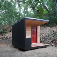 Cabine de douche combinée sauna vapeur traditionnelle carrée extérieure personnalisée pour 4-5 personnes en bois de pruche massif avec panneau de commande