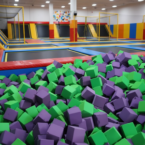Parc de trampolines en mousse sur le thème de l'océan, carré, multicolore, personnalisé pour garçons et filles, marque Kaluen, sans filet de protection - Product Image 6