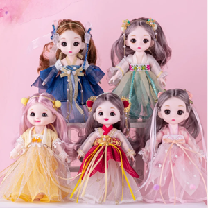 Кукла 17 см, наряжаться, древний корейский костюм, Одежда для кукол, комплект из 5 предметов, платья с головным убором, красивая темпераментная Одежда для кукол - Product Image 1