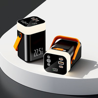Nouvelle batterie externe LED 7 couleurs avec charge super rapide 22,5 W, câble intégré, batterie externe portable 20000 mAh, lampe de camping