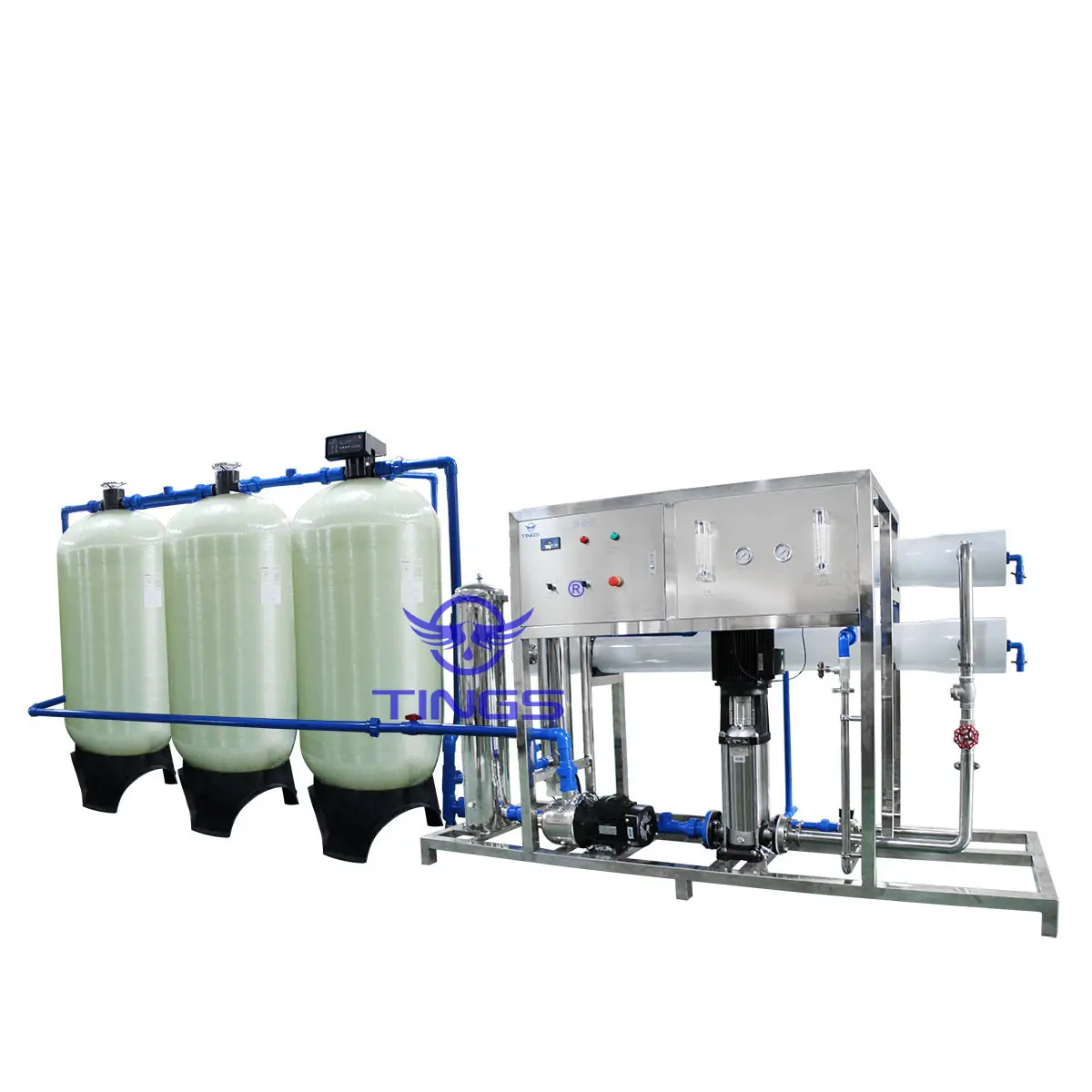 نظام تصفية المياه مصنع معالجة مياه تنقية 5000 لتر في الساعة