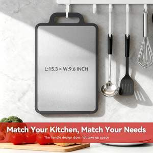 Tabla de Cortar de Acero Inoxidable 304 de Doble Cara Antideslizante para Cocina, Fácil de Limpiar - Product Image 6