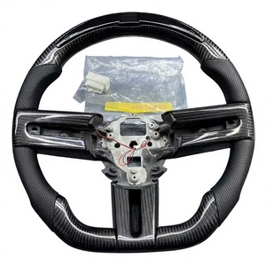 Volant personnalisé en fibre de carbone véritable pour Ford <span class=keywords><strong>Mustang</strong></span> <span class=keywords><strong>GT</strong></span> <span class=keywords><strong>2006</strong></span> 2007 2008 2009 S197 4.6L <span class=keywords><strong>V8</strong></span>, amélioration de l'intérieur - Product Image 2