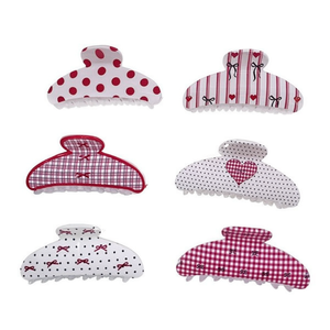 Fermagli per capelli stampati, 2 per colore, modelli assortiti per donne e ragazze - Product Image 2