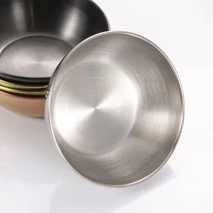 Stainless Steel Sauce Bowls Round Seasoning Dishes Mini Saucers Dishes Sushi Dipping Bowel