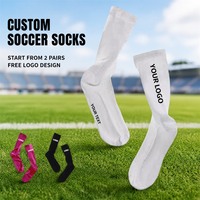 Calze da Calcio Personalizzate con Logo, Ordine Minimo 2 Paia, Design Logo Gratuito, Calze Sportive Lunghe per Squadre di Calcio, Produzione OEM