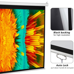 <span class=keywords><strong>Écran</strong></span> de projection manuel de 100 pouces, compatible 4K 3D HD, <span class=keywords><strong>pour</strong></span> salon, compatible avec tous les types de projecteurs - Product Image 4