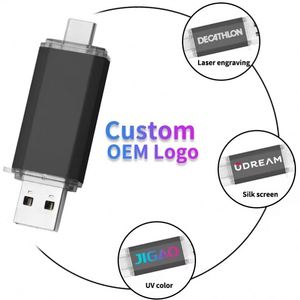 Unidad Flash USB 2 en 1 de Alta Velocidad OTG Micro USB y USB-C 3.0/2.0 de 4GB-1TB, Clase A, Plástico, Nueva - Product Image 2