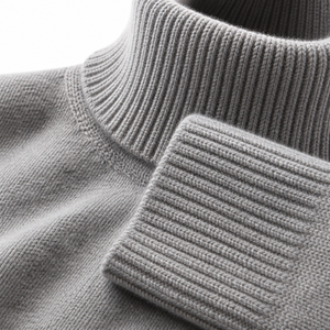 Maglione Oversize da Donna in Misto Lana e <span class=keywords><strong>Cashmere</strong></span>, Collo Alto, Spalle Scese, Lavorazione a Maglia, Maniche Lunghe, Vendita all'Ingrosso, Produzione in Fabbrica - Product Image 3