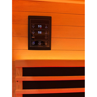 Nueva Sauna de Infrarrojos Lejanos y Cercanos para 2 Personas, Sauna Seca Interior con Luz Roja, Control Remoto por WiFi y Altavoces Bluetooth para Spa en Casa
