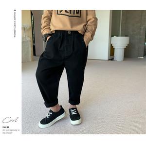 Новые модные повседневные прямые брюки для мальчиков на весну-осень – Экологичные, универсальные, для любых случаев, стильный дизайн в корейском стиле - Product Image 3