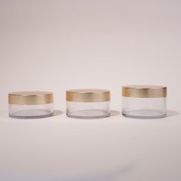 Pots en plastique PET à paroi épaisse pour crème cosmétique, couvercle en plastique, transparent de qualité supérieure, 100g/120g/150g 16Oz